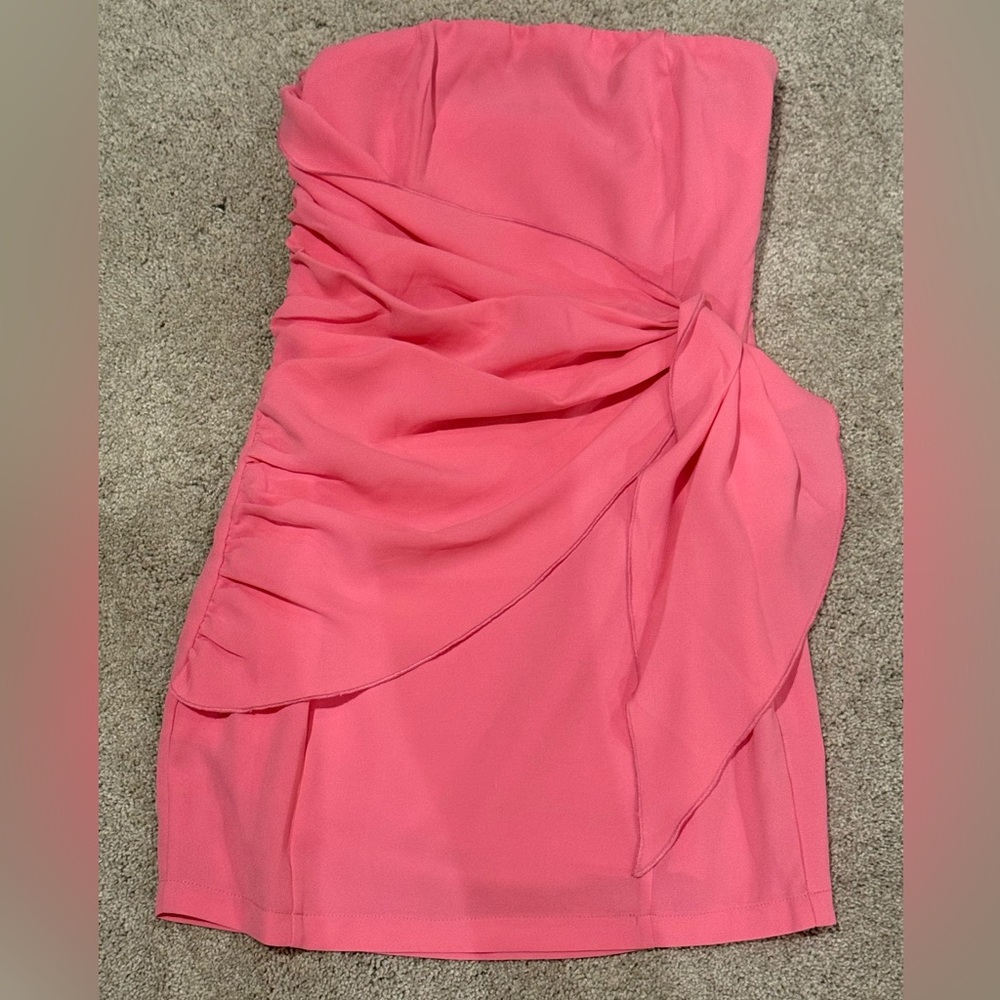 Superdown - Andria Strapless Mini Dress in Pink Sz:XS - Picture 4 of 12